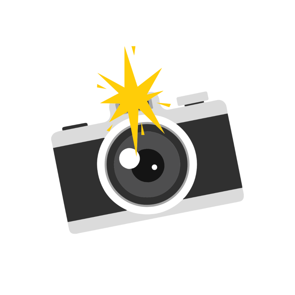 Camera with flash