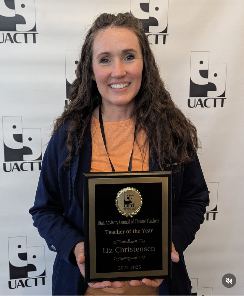 Mrs. Christensen Utah Theater Teacher of the year