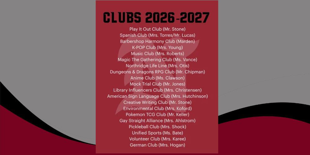 a list of all clubs at NHS for 2026-2027