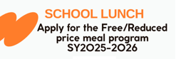 Free/Reduced lunch 2025-26