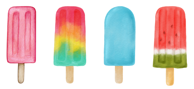 colorful popsicles