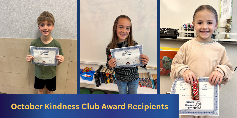 Three kids holding certificates