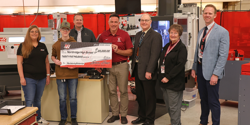 Northridge High School’s machining shop has received a $25,000 grant