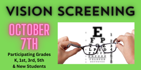 Vision Screening October 7th
