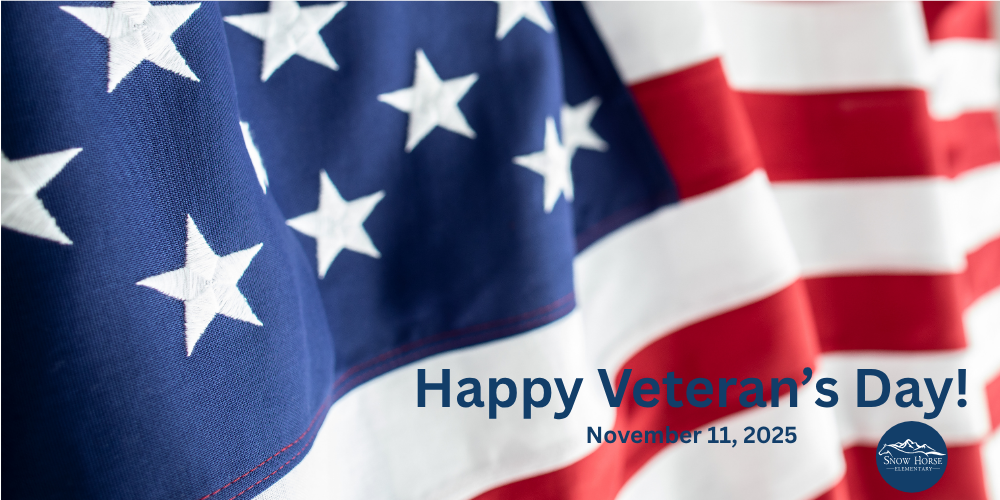 American Flag with Happy Veteran's Day text