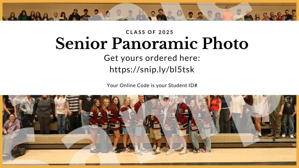 Link for buying a Senior Panoramic Photo is available