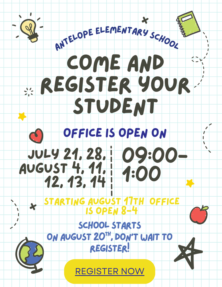 New Students, come register