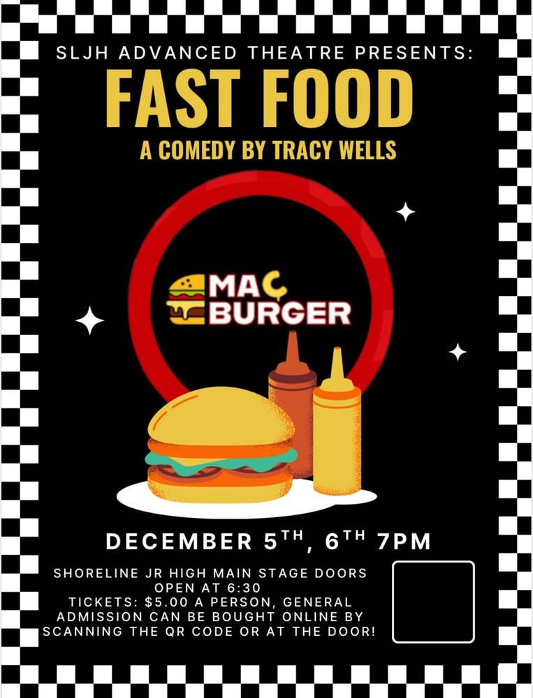 Shoeline Jr. High school play "Fast Food" Presented by Advanced Theatre.