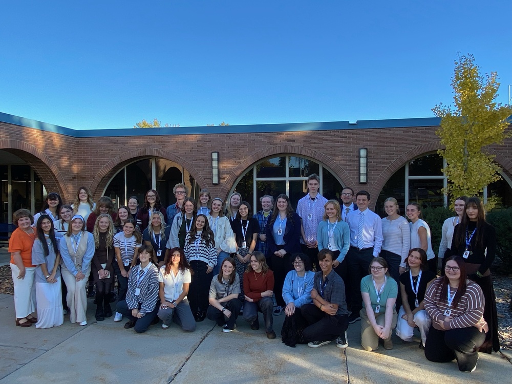 Aspiring Educators posing in front of Meadowbrook Elementary