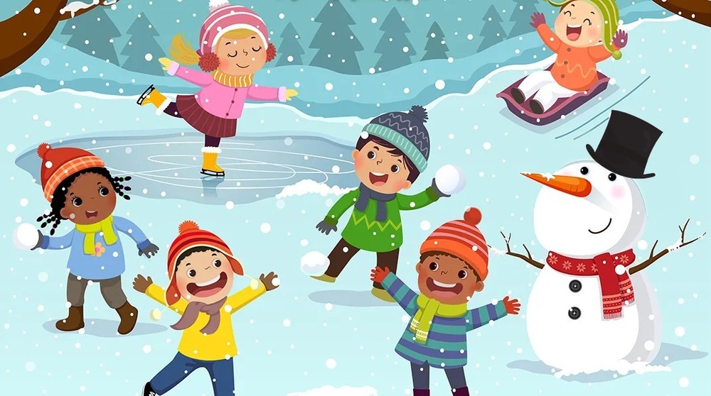 Children Playing in the Snow