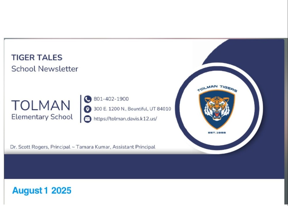  Tiger Tales Newsletter 8.1