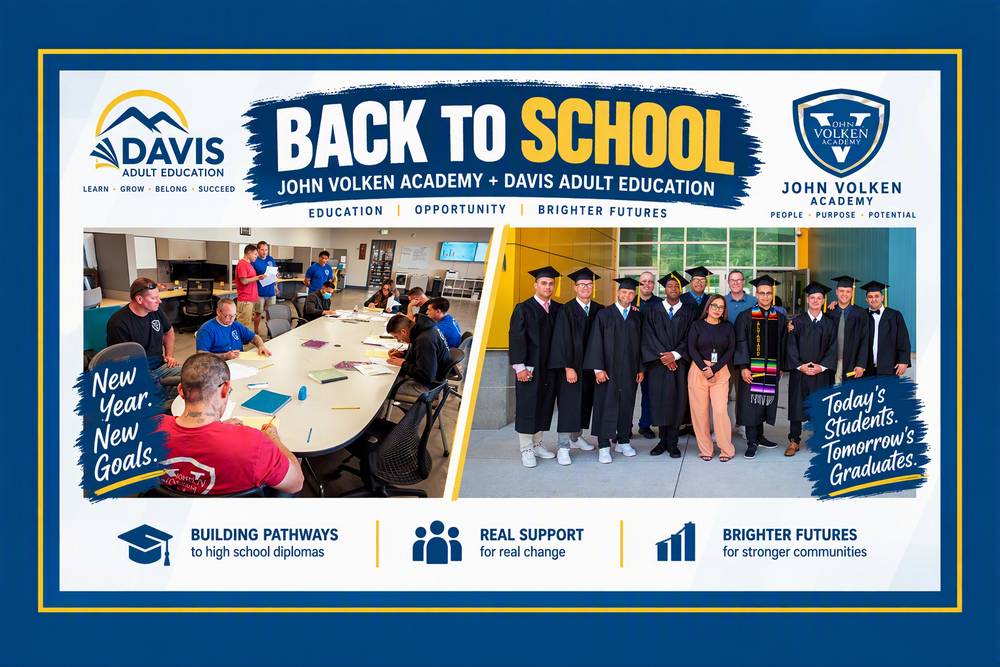 Back to school image of students from John Voken Academy