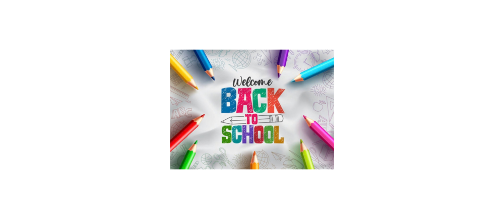 Welcome Back to School Image with colored pencils