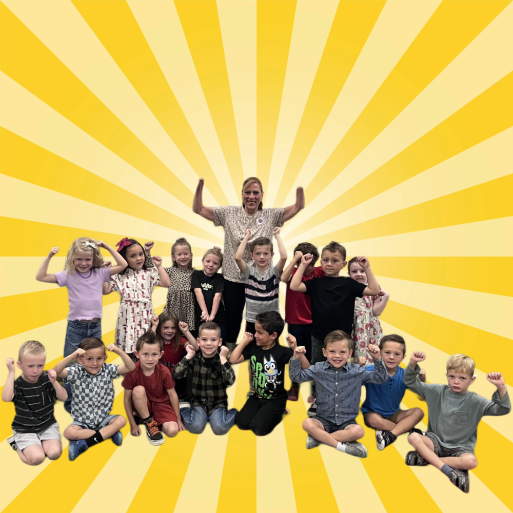 Beth Jung speaks to a kindergarten class about adapting and being kind to others.