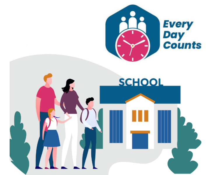 Every Day Counts with a family entering a school