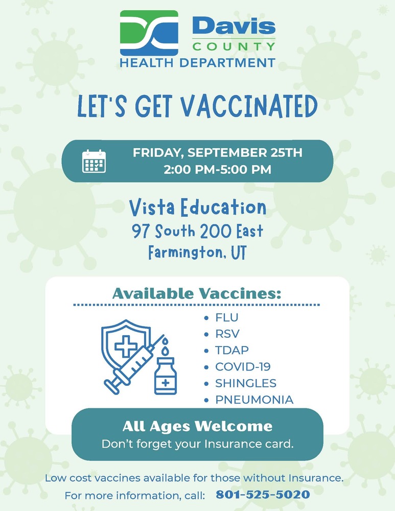 Flyer for upcoming Vaccination Clinic at VEC