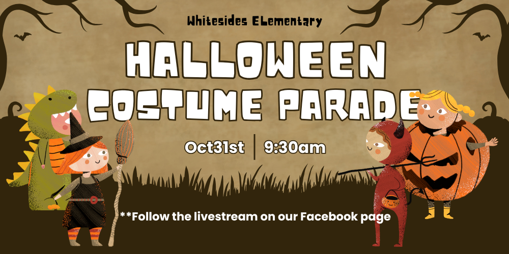 Halloween costume parade October 31 at 9:30am