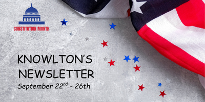 Knowlton's Newsletter September 22nd - 26th 2025