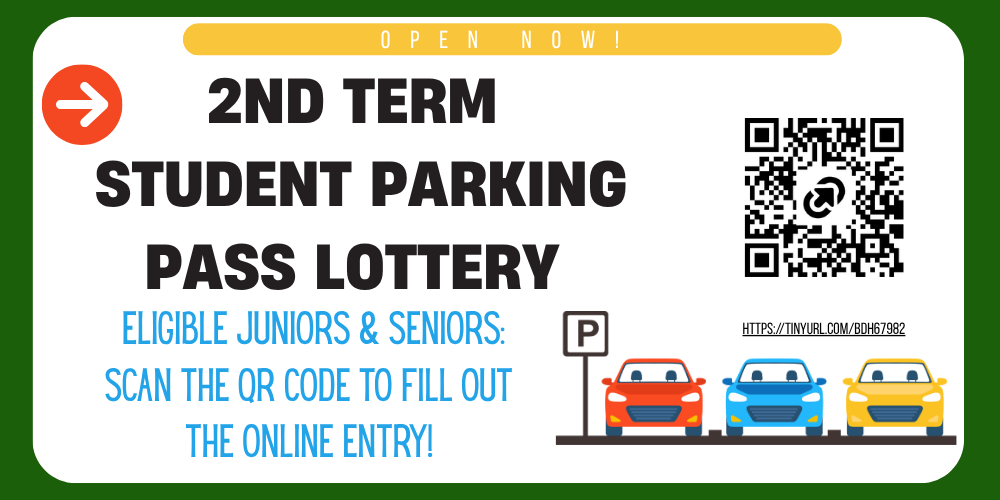Clearfield High School Opens Second Term Student Parking Lottery