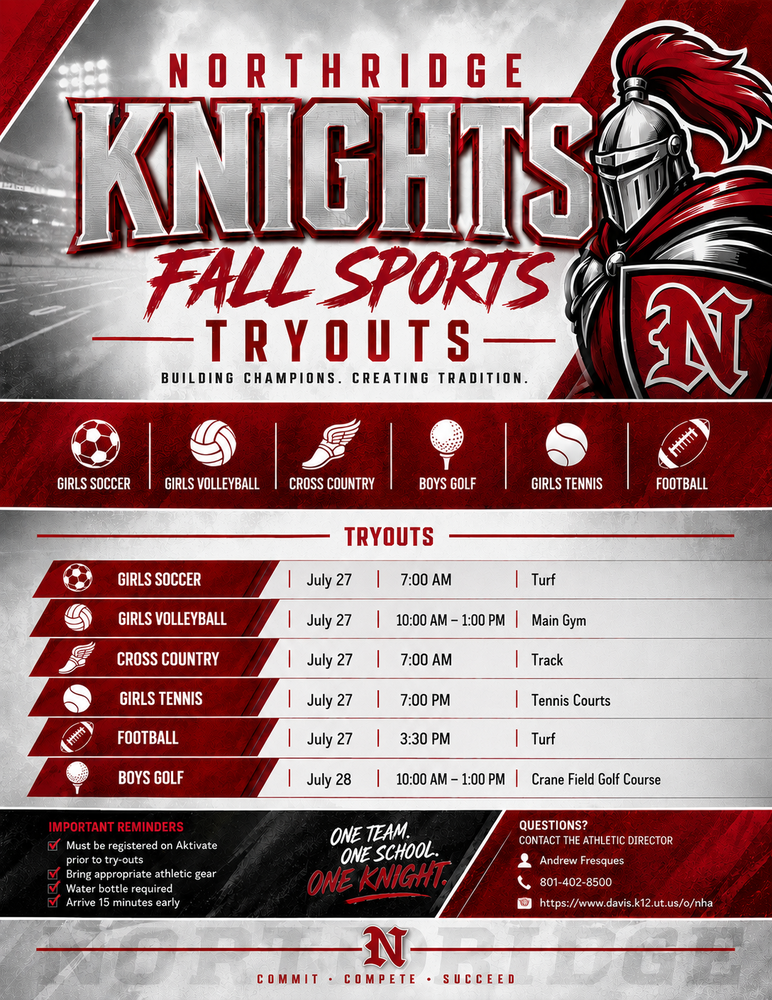Fall Sports Tryouts