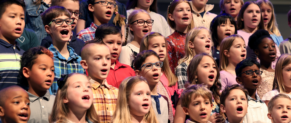 children singing