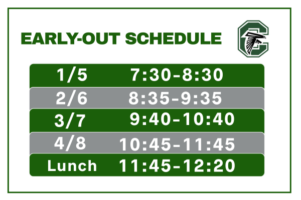 Early out schedule for OCt 20