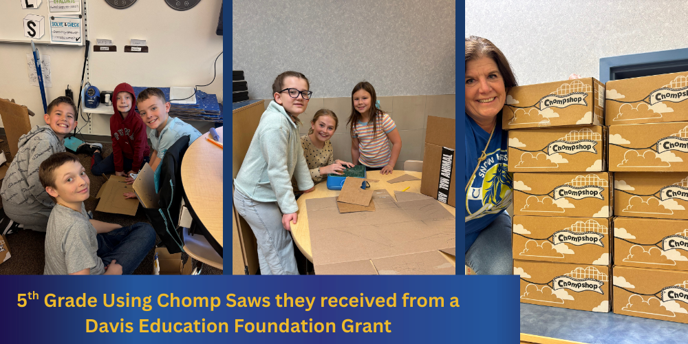 Students using Chomp Saws