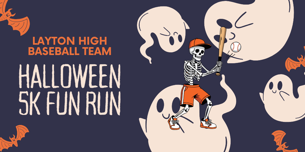 Layton high basebal team halloween 5k fun run