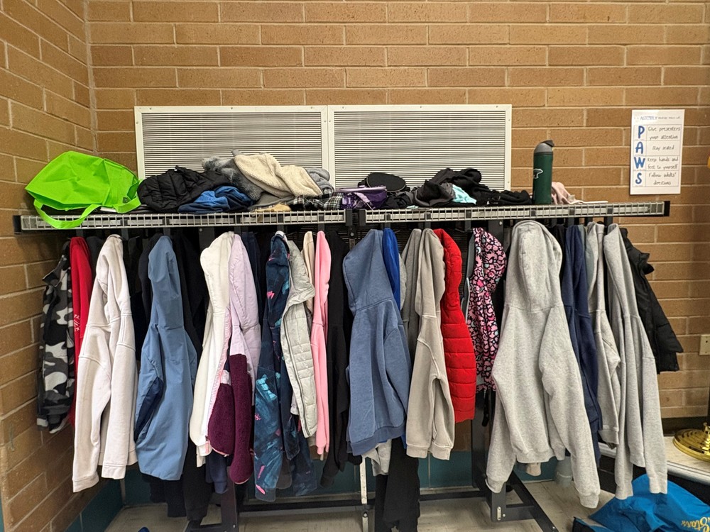 lost and found clothing rack