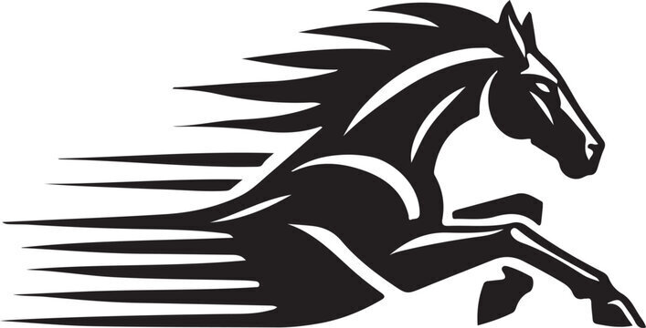 Image of a mustang headshot with the word "Mustang" under the head