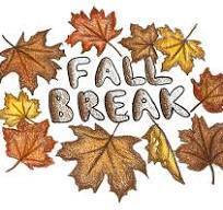 fall leaves and words fall break