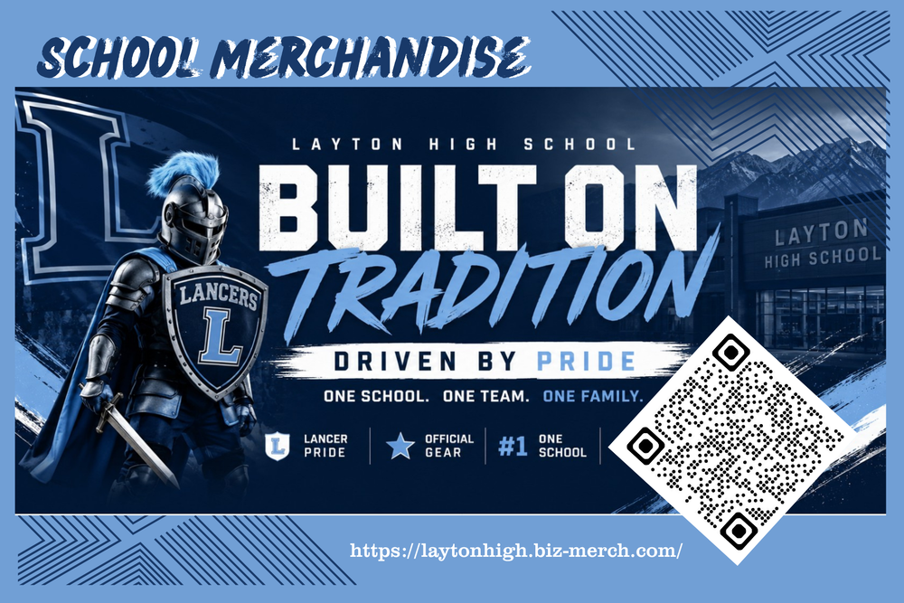 school merchandise layton high school built on tradition driven by pride one school one team one family lancer pride official gear number one school