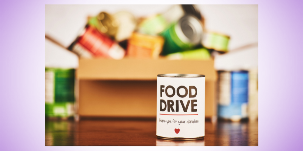 Photo of canned food / Food Drive  Thank you for your donation