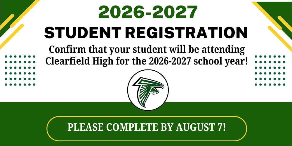 26-27 Student registration, confirm that your child will be attending CHS, complete by august 7
