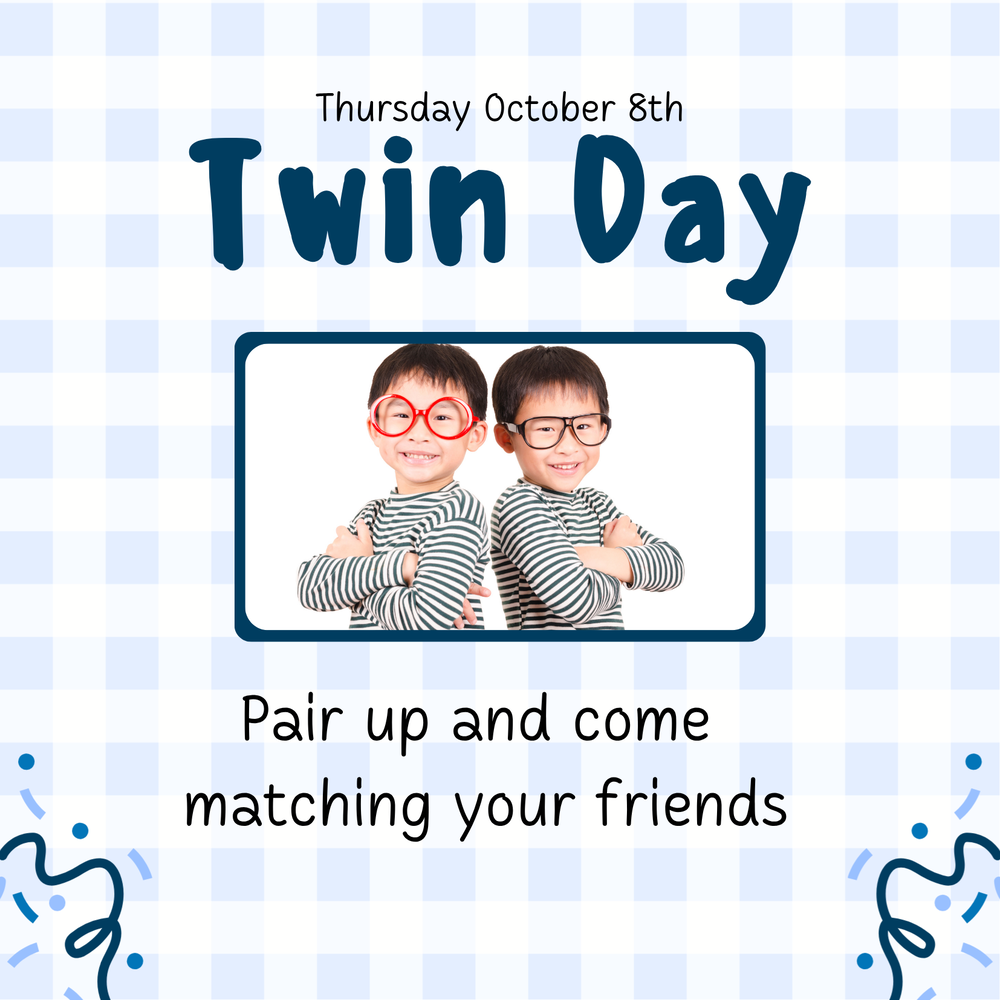 twin day is thurdsay october 8th image of two boys matching in stripe shirts and glasses pair up with your friends and come matching