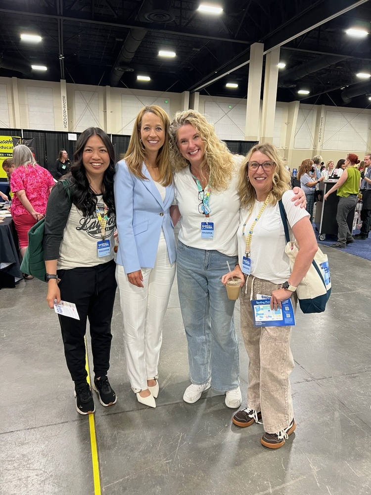 Utah First Lady Abby Cox with Mrs. Stewart, Mrs. Powell, and Mrs. Davidson at Show Up for Teachers event.