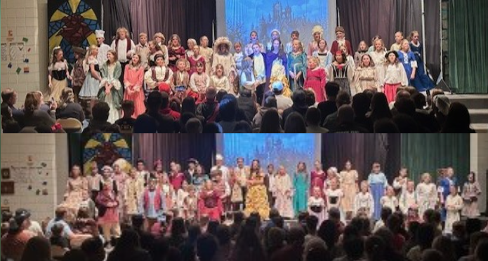 Both casts of Beauty and the Beast