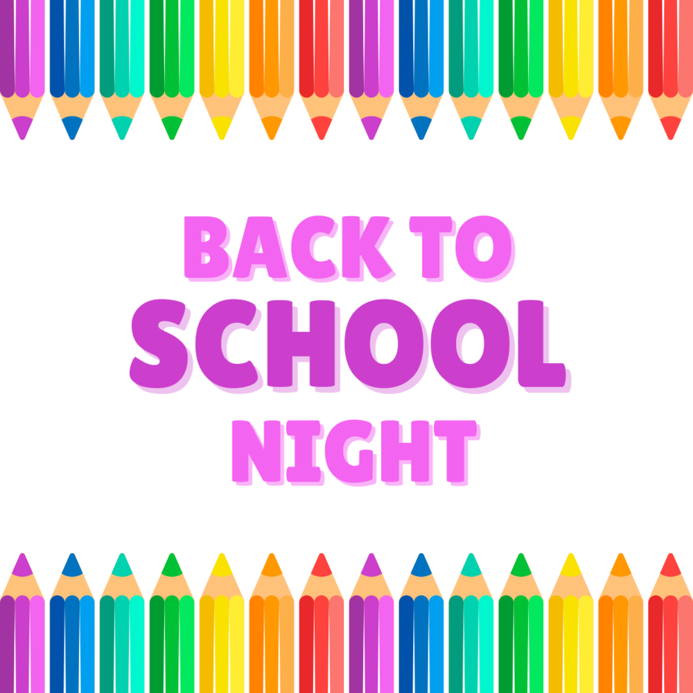 Back to School Night with colorful pencils