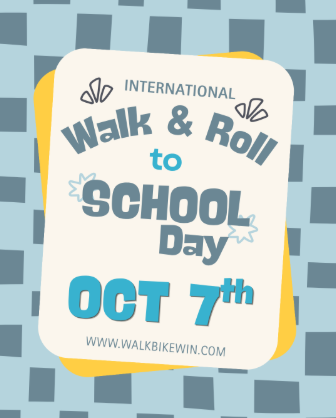 Walk to school day poster dated October 7th