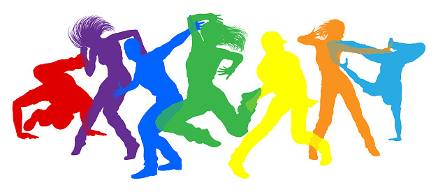 Colorful dancers