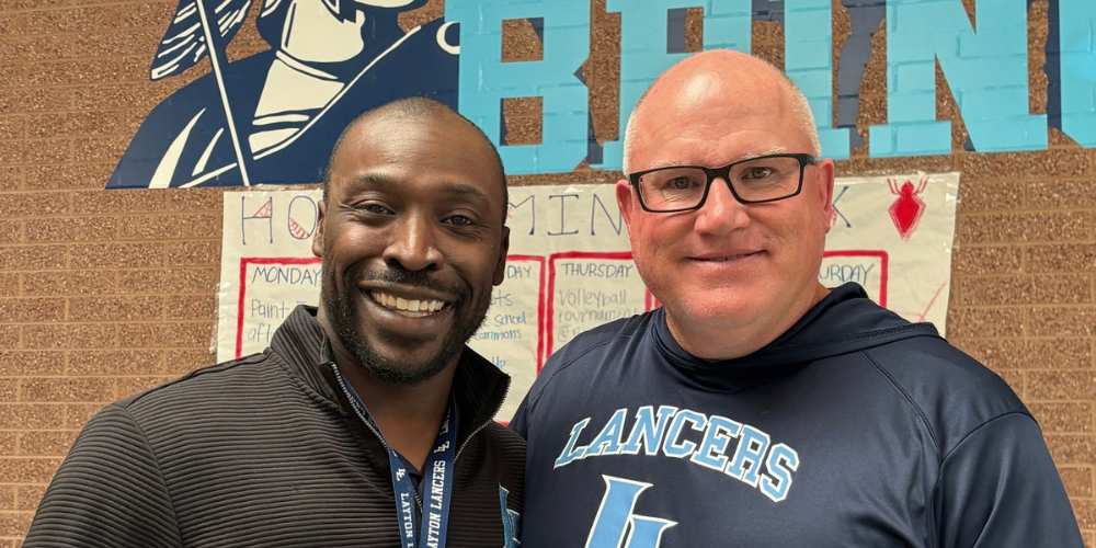 Layton High School Principal Corby Eason and Athletic Director Brian Berrong