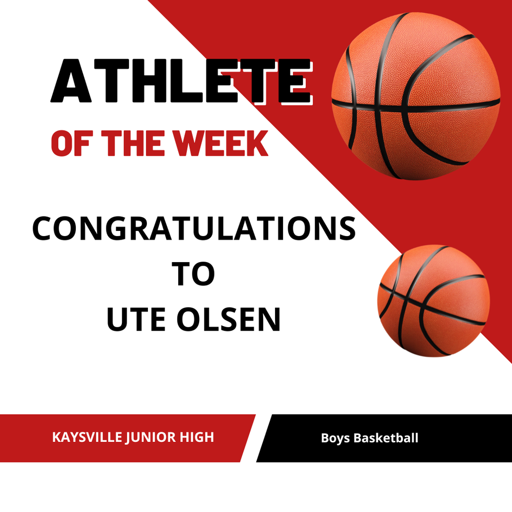 image of two basketballs athlete of the week congratulations to ute olsen kaysville junior high boys basketball