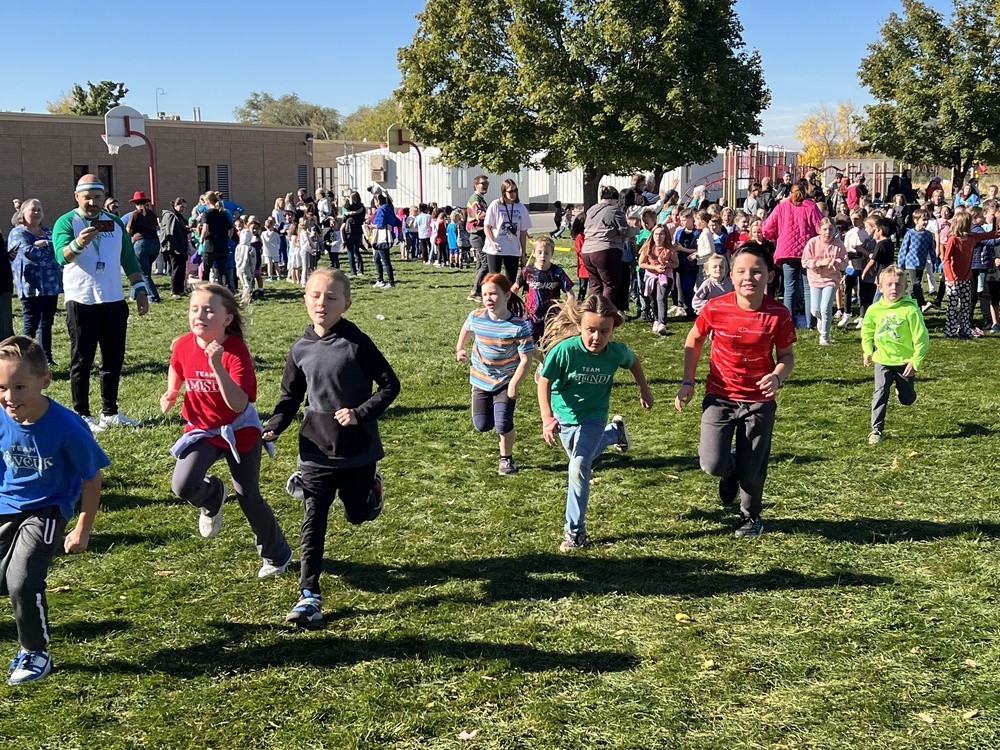 Students running