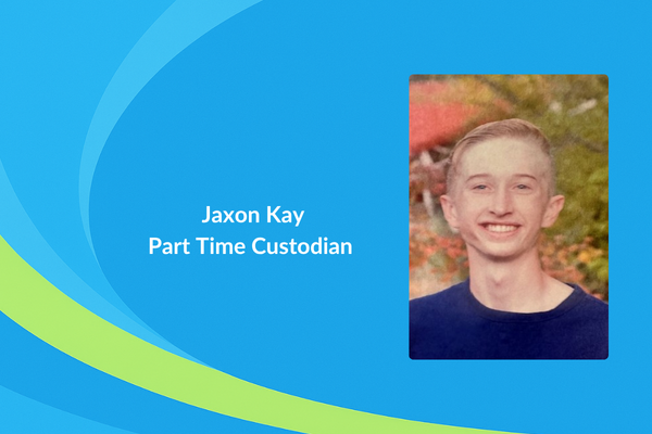 Jaxon Kay part time custodian photo of young man with blonde hair