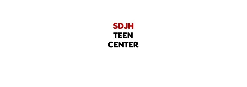  the words "SDJH Teen Center"