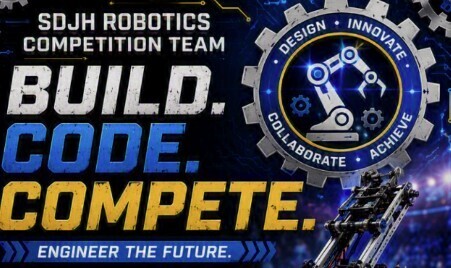 SDJH Robotics team - Build. Code. Compete. Engineer the Future.