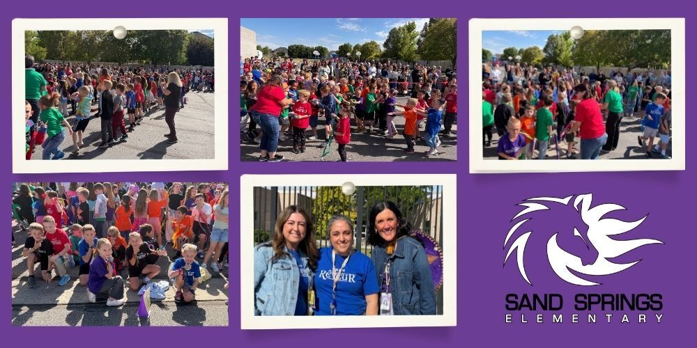 Photo collage from Sand Springs Elementary Cultural Fiesta Parade