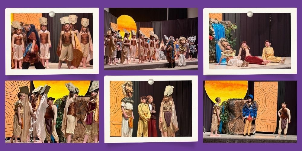 Photos from the school play The Lion King