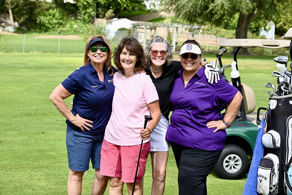 golfers with cart
