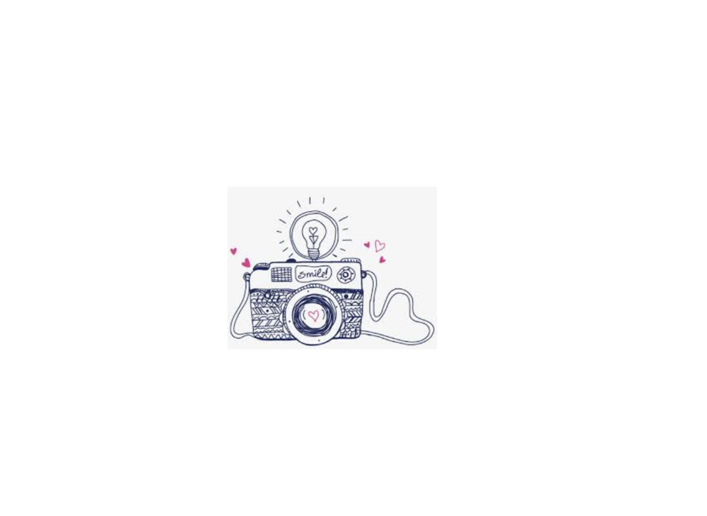 Camera with hearts and smile